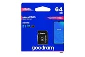 Hukommelseskort - GOODRAM M1AA microSD 64GB CL10 UHS I + adapter - M1AA-0640R12
