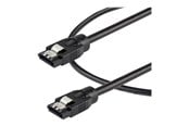 SATA & ATA kabel - StarTech.com 0.3 m Round SATA Cable - Latching Connectors - 6Gbs SATA Cable - SATA cable - 30 cm - SATRD30CM