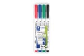 Skrive- og Tegneværktøjer - Staedtler Lumocolor WB-marker 1,0mm 4 ass/boks - 301 WP4