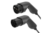 Elbil ladere - Deltaco e-Charge EV-1205 opladningskabel til elbiler, type 2 til type 2, 1 fase, 16 A, 3,6 kW, 5 meter, sort - EV-1205