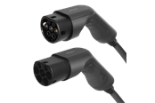 Elbil ladere - Deltaco e-Charge EV-1217 opladningskabel til elbiler, type 2 til type 2, 1 fase, 32 A, 7,6 kW, 7 meter, sort - EV-1217