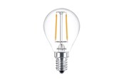 Lyskilder - Philips LED pære Classic Krone 2W/827 (25W) klar E14 - 929001238695