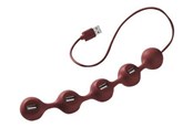 USB hub - Lexon Peas Hub - hub - 4 ports USB hub - 4 ports - Rød - LD94E7