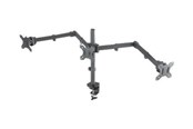 Skærmholder - IC INTRACOM Manhattan Monitor Triple Desk Mount (clamp) 3 screens 10-27" Vesa 75x75 to 100x100mm 3 pivots (full motion) Height up to 44cm Max 14kg Black - 461658
