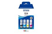 Blæk, Toner & Forbrugsstoffer - Epson EcoTank 104 - 4-Pack (Yellow Cyan Magenta Black) Ink - C13T00P640