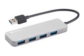 USB hub - Sandberg 4-Port USB 3.0 Hub USB hub - USB 3.0 - 4 ports - Sølv - 333-88