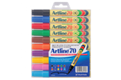 Skrive- og Tegneværktøjer - Artline EK70/10W Permanent ass farver - 10 pcs - EK70/10W
