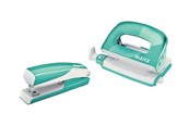 Hulapparater & Hæftemaskiner - Leitz Hæftemaskine & hulapparat sæt WOW Mini NeXXt WOW Mini blister Isblå - 55612051