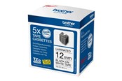Papir, Fotopapir og Etiketter - Brother TZe 231 - Black on white - Roll (1.2 cm x 8 m) - TZE231M5