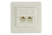 Netværkstilbehør - Deltaco Unshielded wall RJ45 plug - VR-127