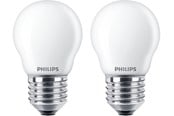 Lyskilder - Philips LED pære Classic Krone 2,2W/827 (25W) mat 2-pak E27 - 929001345670