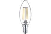 Lyskilder - Philips LED pære Classic Kerte 4,3W/827 (40W) klar E14 - 929001889755