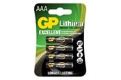 Batteri - GP AAA lithium batteri 1,5V, 24LF-2U4, 4-pak - 103173