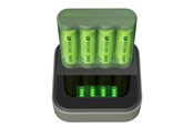 Batteri - GP ReCyko Everyday-oplader B421 (USB) med ladestation D451, inkl. 4 stk. AA 2100mAh NiMH batterier - 202238