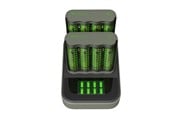 Batteri - GP ReCyko 2x Speed-oplader M451 (USB) med ladestation D851 og 8 stk. AA 2600 mAh NiMH batterier - 202243