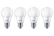 Lyskilder - Philips LED pære Standard 8W/827 (60W) Mat 4-pak E27 - 929002306204