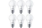 Lyskilder - Philips LED pære Standard 8W/827 (60W) Mat 6-pak E27 - 929002306205