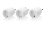 Smart Home - Deltaco Kontakt, Wi-Fi 2,4GHz, 1xCEE 7/3, 10A, timer, 220-240V, 3-pak, hvid - SH-P01-3P