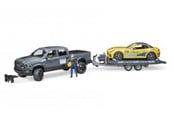 Legetøjsbil - Bruder  Dodge Ram 2500 Power Wagon and  Roadster - 02504