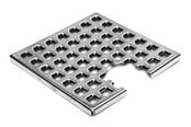 Afløb - SSI-METALINDUSTI ApS Hf rist 136 x 136 mm med udskæring i kant - 1118