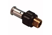 Alu-pex systemer - Henco pres kobling pvdf pres/udvendig gevind 40 mm x 114 - 17PK-4007-N