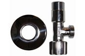 Fittings - Megatherm Unite stopventil, 1/2" x 3/8" med 77 mm roset kort version - 744388826