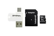 Hukommelseskort - GOODRAM microSD/SD + Card Reader M1A4 - 100MB/s - 64GB - M1A4-0640R12