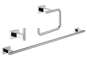Badeværelsestilbehør - Grohe Essentials Cube Gæstebadeværelse tilbehørssæt 3 i 1, krom - 40777001