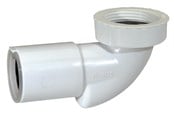 Reservedele & tilbehør til armaturer - Purus Afløbsvinkel purus med pum hvid 90g - 750475-040