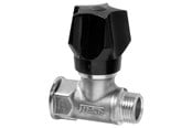 Fittings - Frese stopventil DN15 M/M rå med greb og aftap - 25-1135