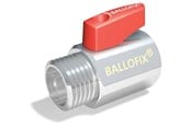 Fittings - Broen Ballofix muffe/nippel 1/2" rødt greb - 4354510-231002