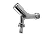 Fittings - Frese 1/2" aftapventil med nippel, kontra og slangeforskruning, til nøgle, forkromet - 29-1535
