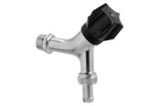 Fittings - Frese 1/2" aftapventil med nippel, kontra og slangeforskruning, blankforkromet - 29-1335