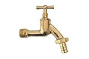 Fittings - Megatherm Aftapventil 1/2" T-greb slangeforskruning poleret messing - 741301004