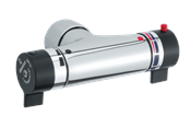 Blandingsbatterier og armaturer - Damixa TMC renoveringstermostat til indbygningsbatteri (rund kugletap), krom/sort - 278800000