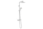 Brus og monteringstilbehør - Damixa Silhouet brusesystem, Ø250 mm, krom - 579540000