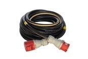 Forlængerledninger - DANCABLES Alukaflex 5g6 32a kabelsæt sort længde 25m ip44 - 38050025