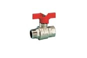 Fittings - Pettinaroli kuglehane m/T greb rød 52CE/1 muffe/nippel 1/2" - 52CE/1-004