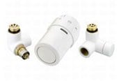 Håndklæderadiator og tilbehør - Danfoss rtx ventilsæt venstre hvid ral 9016 - 013G4137