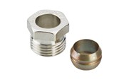 Radiatorer og ventiler - Danfoss Klemringsfitting 1/2" x 15 mm, kobber/stål - 013G4115