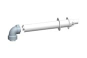 Kedler og skorstene - Megatherm Aftræk vandret balanceret dn 60/100 - CT00301