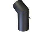 Kedler og skorstene - Metalbestos Knærør 45° 6" med renseklap - 318416150