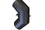 Kedler og skorstene - Metalbestos Knærør 90° 5" med smig med renseklap - 318436130