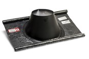 Kedler og skorstene - Metalbestos inddækning Ø230/130 33-45° flex sort - 317636236