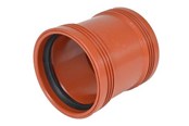 Kloakprodukter - Wavin 110 skydemuffe wafix pp rød - 1553140