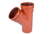 Kloakprodukter - Wavin 160/110x45° grenrør wafix pp rød - 1553453