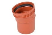 Kloakprodukter - Wavin 160x15° bøjning wafix pp rød - 1553350