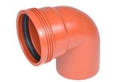 Kloakprodukter - Wavin 160x88,5° bøjning wafix pp rød - 1553354