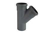 Afløb - ALIAXIS Ht-pp (amax pro) ø40 mm x 40 x 45° hvid gren - BTR-040-040-045