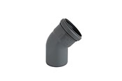 Afløb - ALIAXIS Ht-pp (amax pro) ø75 mm x 45° grå bøjning - KLW-075-019-045-GD